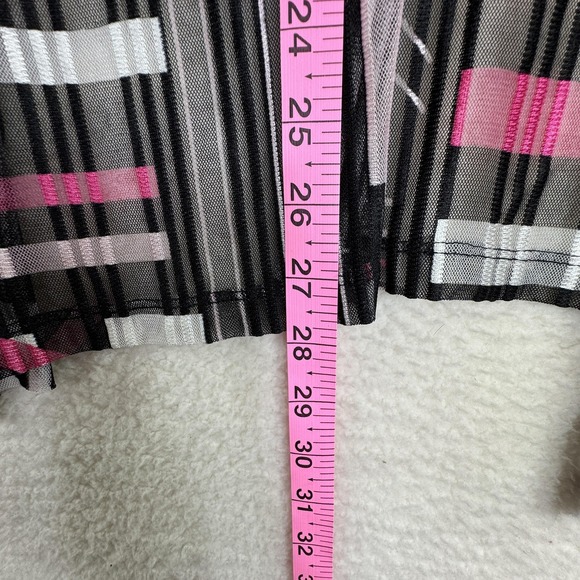 Kasper Cardigan Womens 2X Geometric Mesh Open Front Sheer Jacket Lightweight Lay - Picture 9 of 11